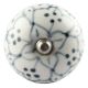 Grey Dotted Ceramic Floral Wine Stopper